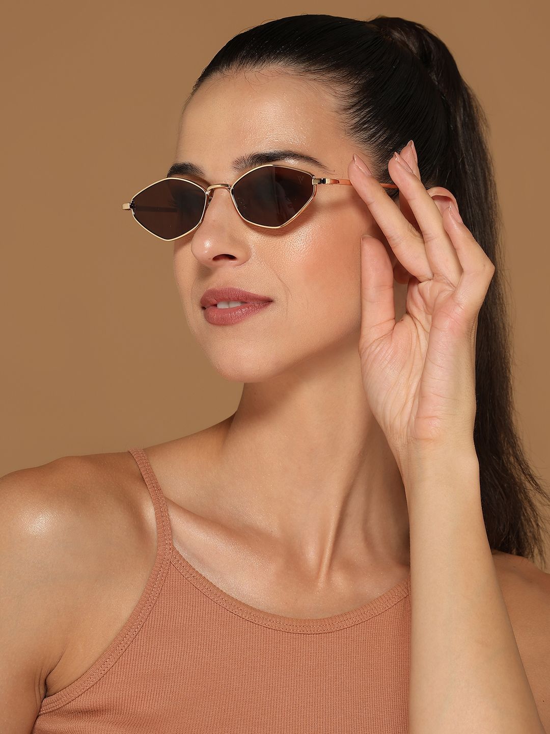 Voyage Women Brown Lens & Gold-Toned Round Sunglasses 2314WMG7135-picture-37