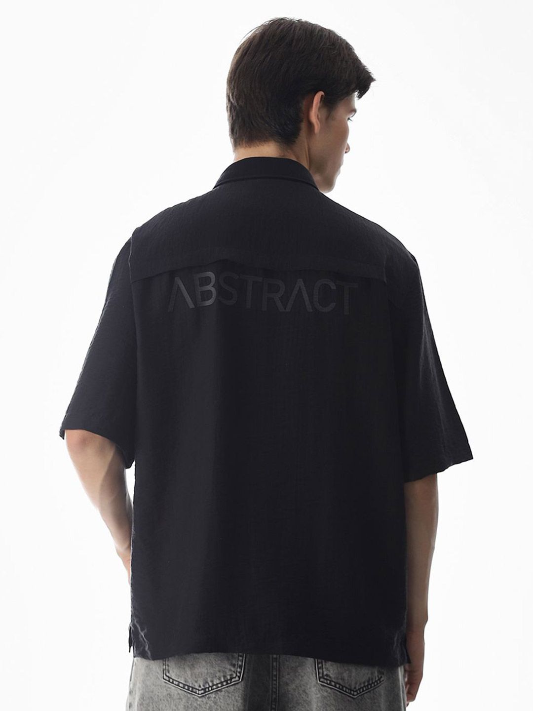 Jack & Jones Typography Printed Spread Collar Oversized Casual Shirt-picture-38