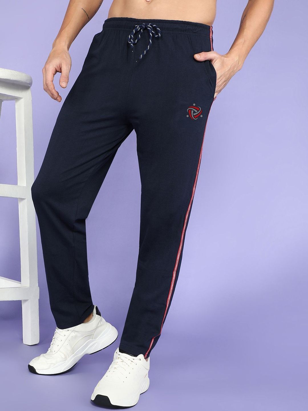 Moda Rapido Men Blue Cotton Solid Track Pant-picture-29