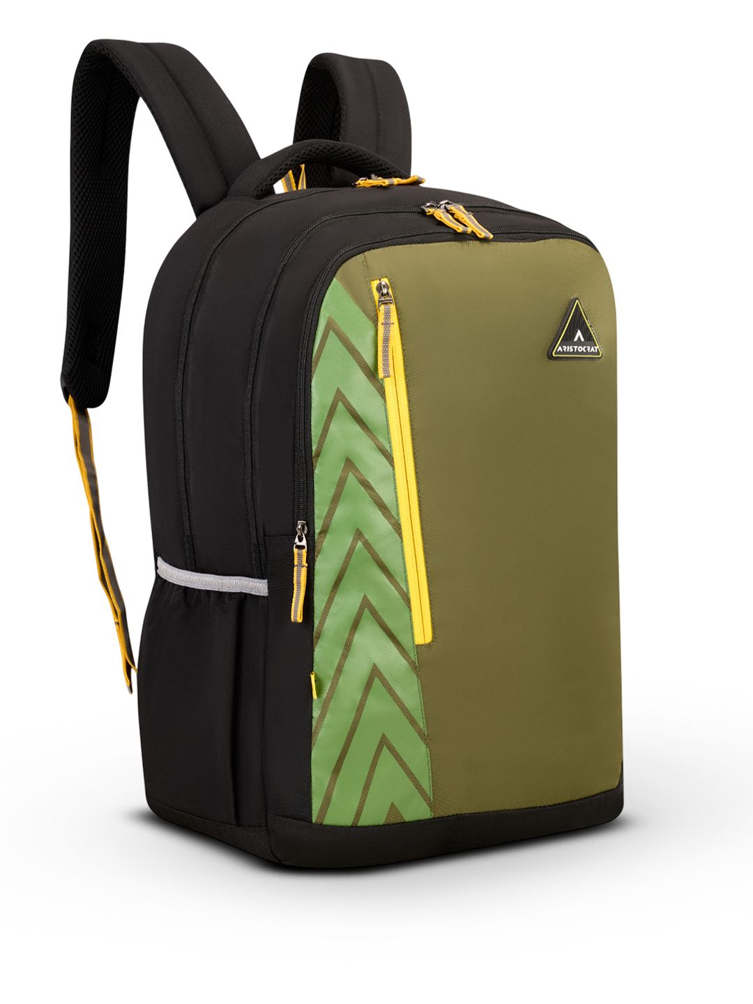 Aristocrat Kids Scholar Black & Green Casual Backpack 45L