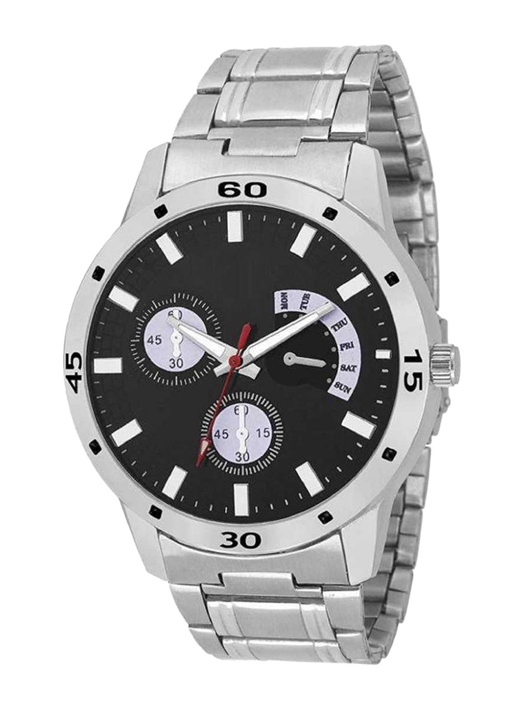 WATCHSTAR Men Dial & Leather Straps Analogue Watch Aveo Steel BlackWS-picture-43