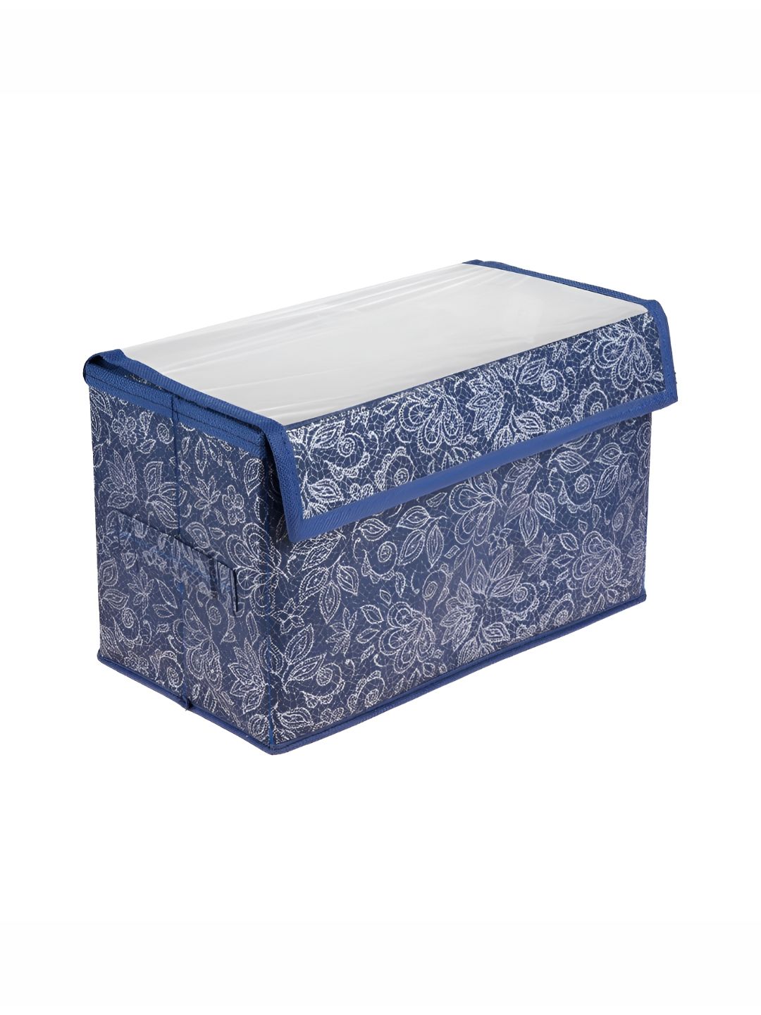 Aura Navy Blue & Grey Printed Fabric Multi-Utility Organiser-image-44