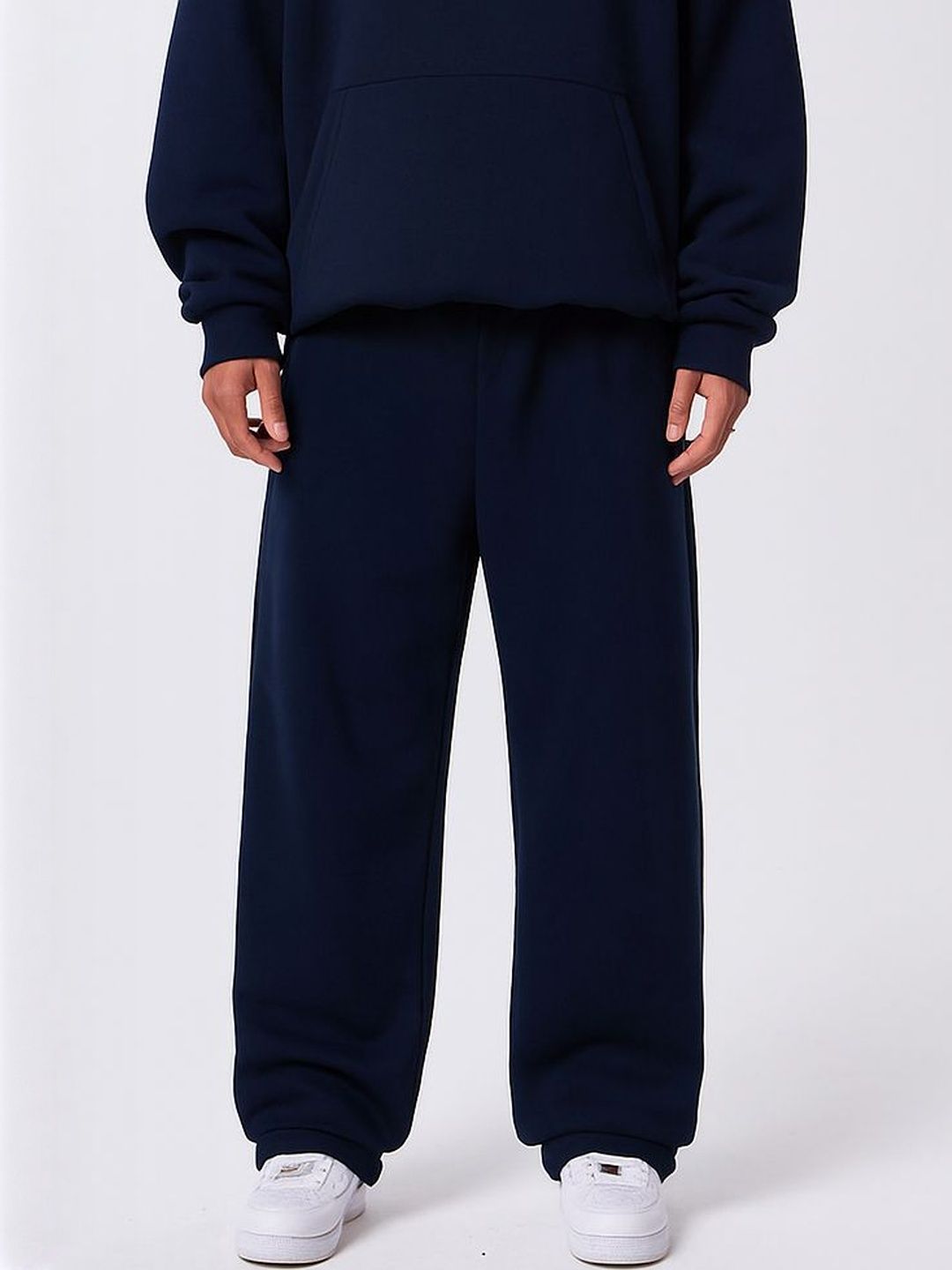 Moda Rapido Mens Blue Solid Cotton Korean relaxed fit Trackpants-picture-26