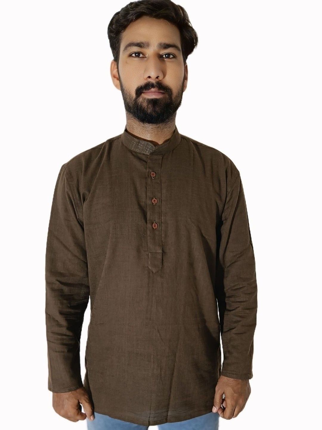 LADSLOOM Men Solid Long Sleeve Mandarin Kurta-picture-14