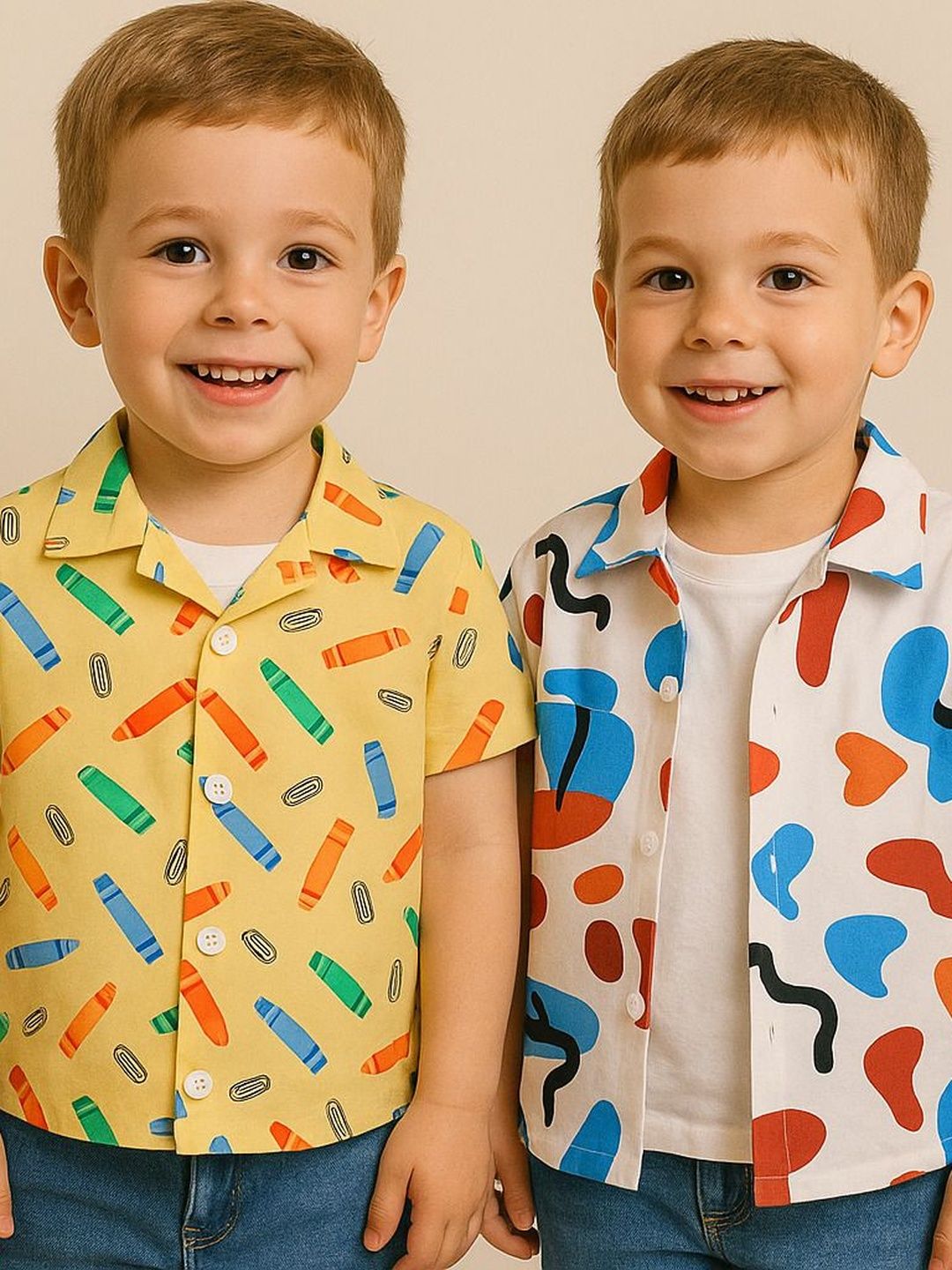 SHREE VANKIYA HANUMANJI FASHION Kids Pack Of 2 Casual Shirt-picture-15