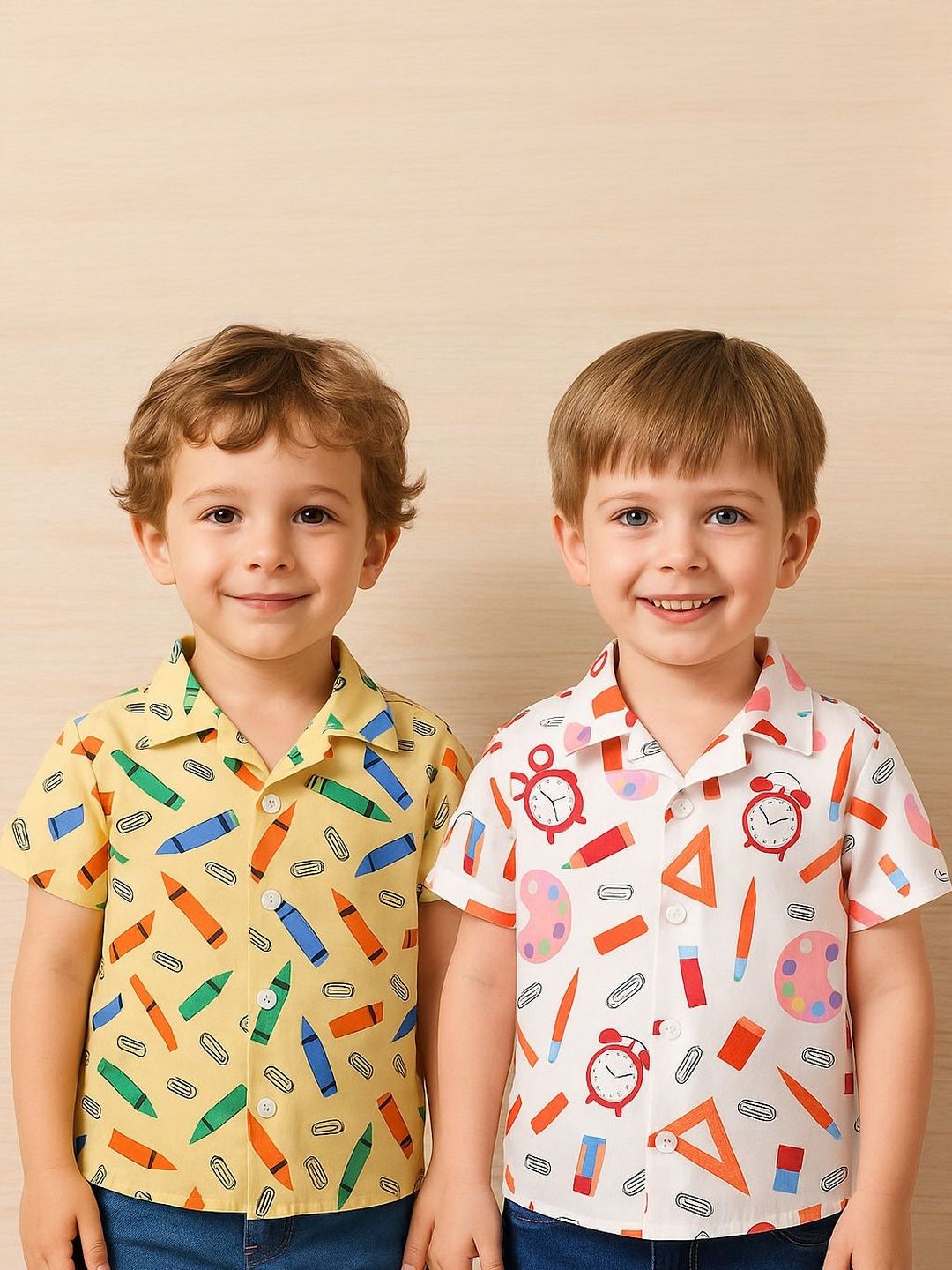 SHREE VANKIYA HANUMANJI FASHION Boys Pack Of 2 Printed Casual Shirts-picture-51