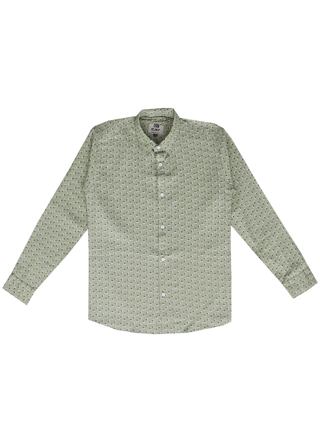 CAY Boys Floral Printed Spread Collar Cotton Casual Shirt-picture-13