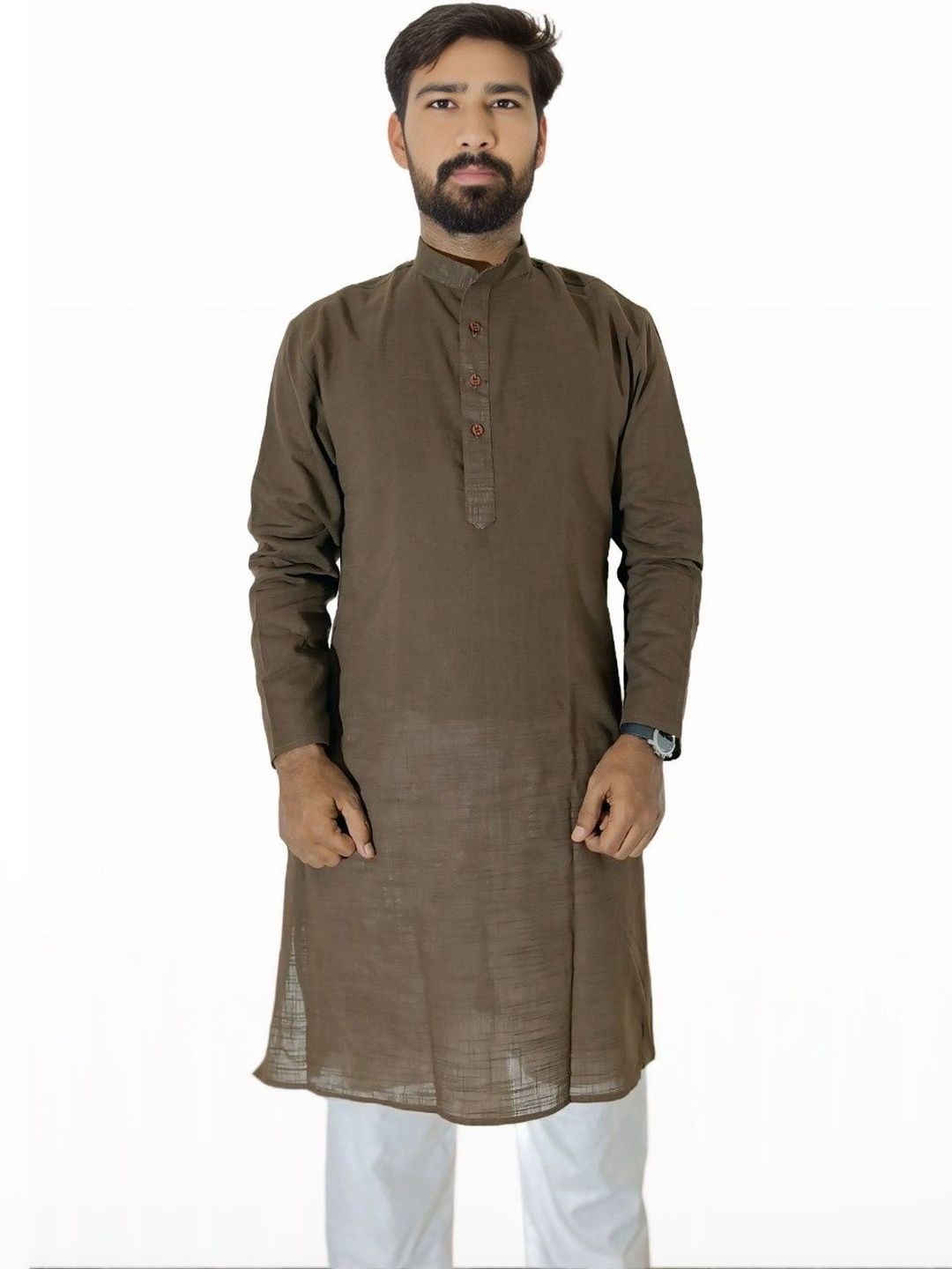 LADSLOOM Men Solid Cotton Kurta-picture-42