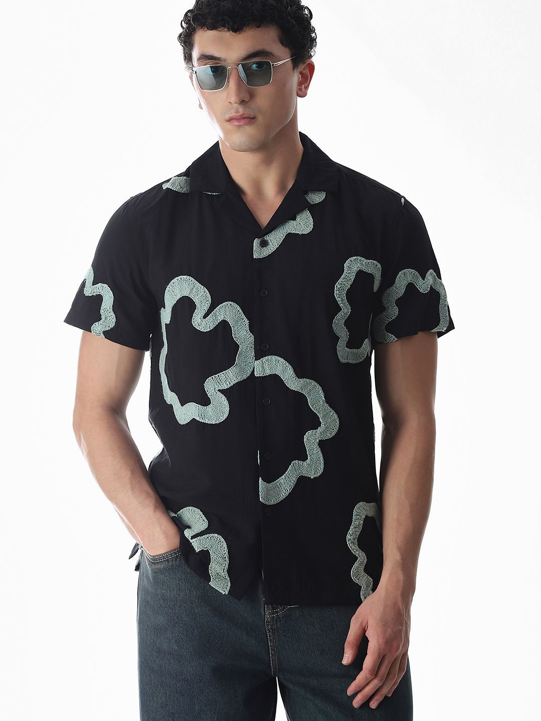 Jack & Jones Men Solid Cuban Collar Casual Shirt-picture-11