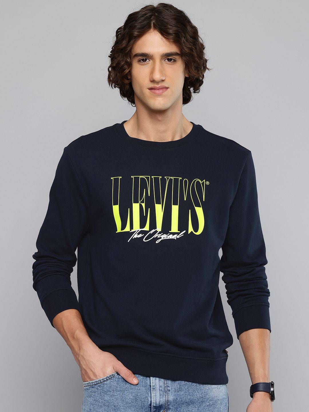 Levis Brand Logo Printed Pure Cotton Sweatshirt-picture-27