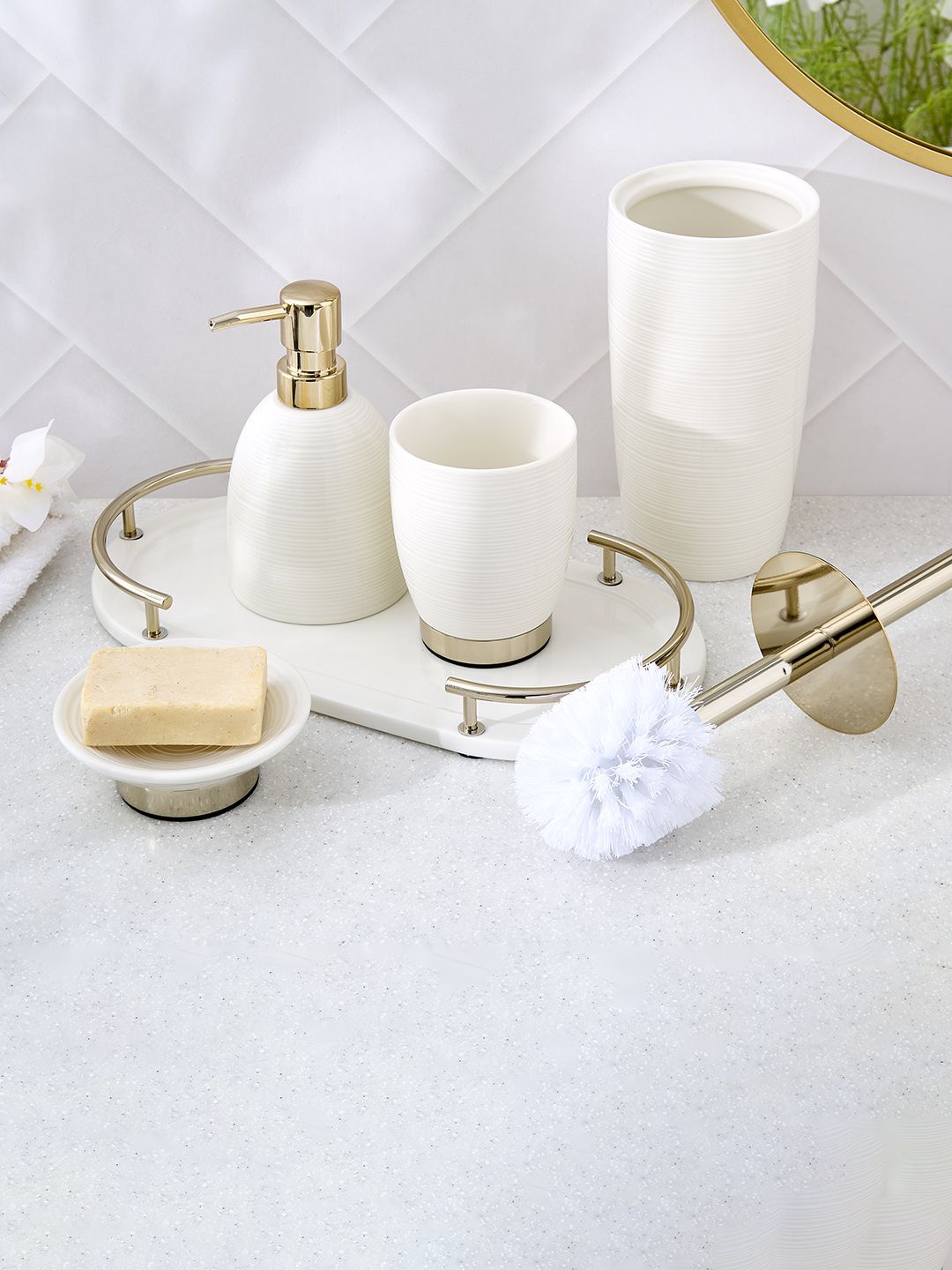 Home Centre Off White Ceramic Bathroom Accessories-picture-12