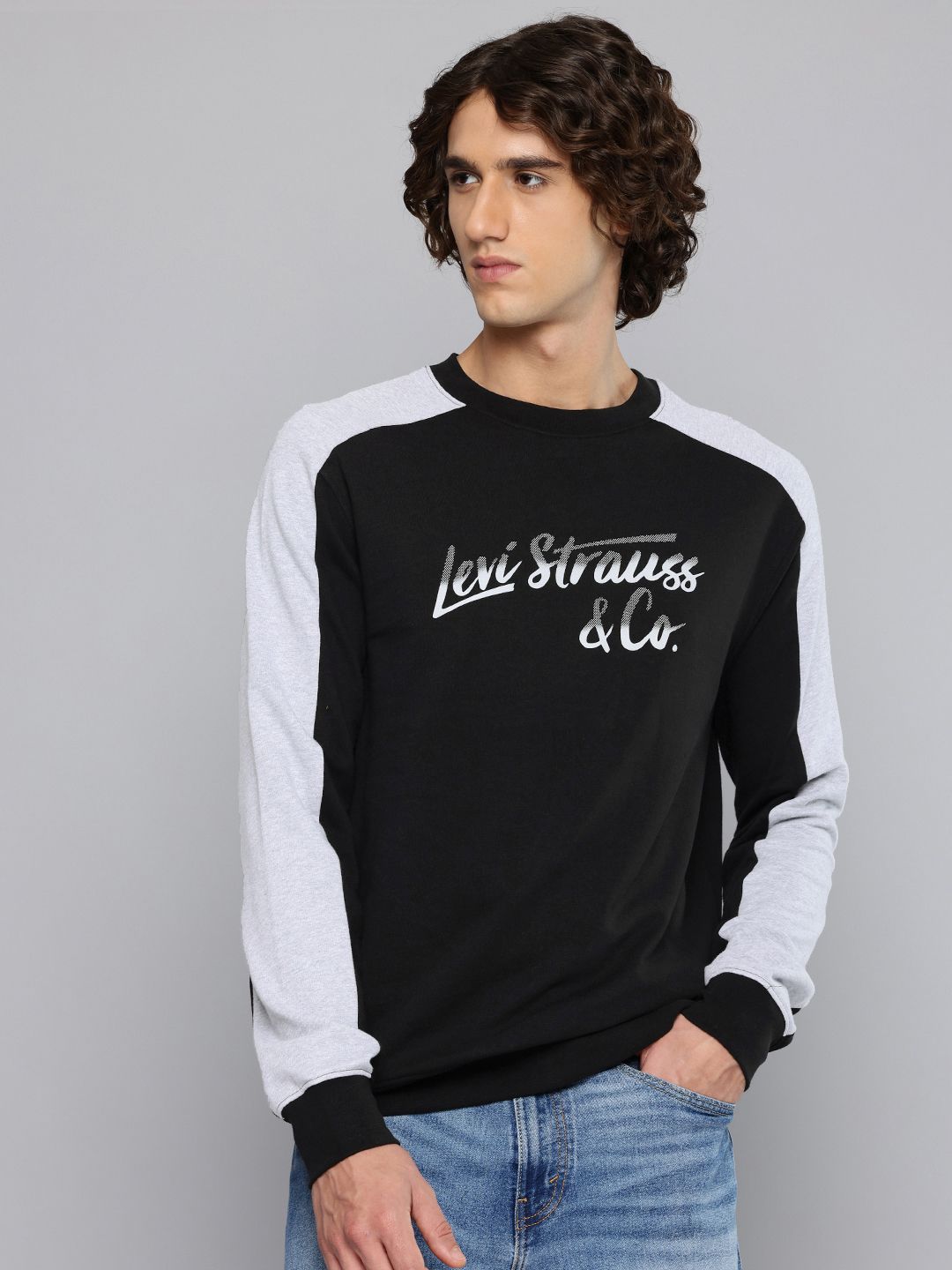 Levis Brand Logo Printed Pure Cotton Sweatshirt-picture-22
