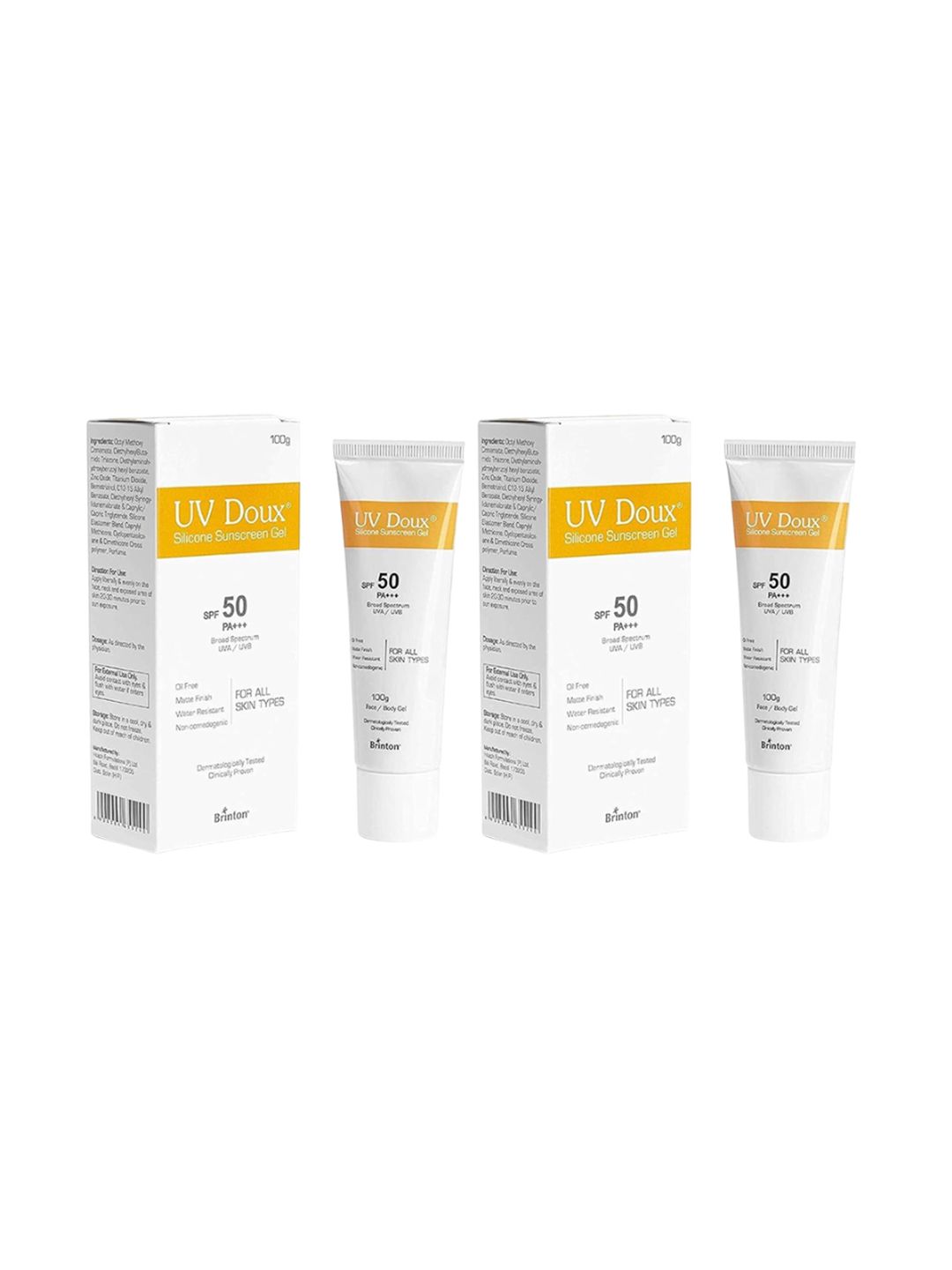 Brinton Set Of 2 UV Doux Silicone Sunscreen Gel SPF 50 PA+++ - 100 g Each-picture-29