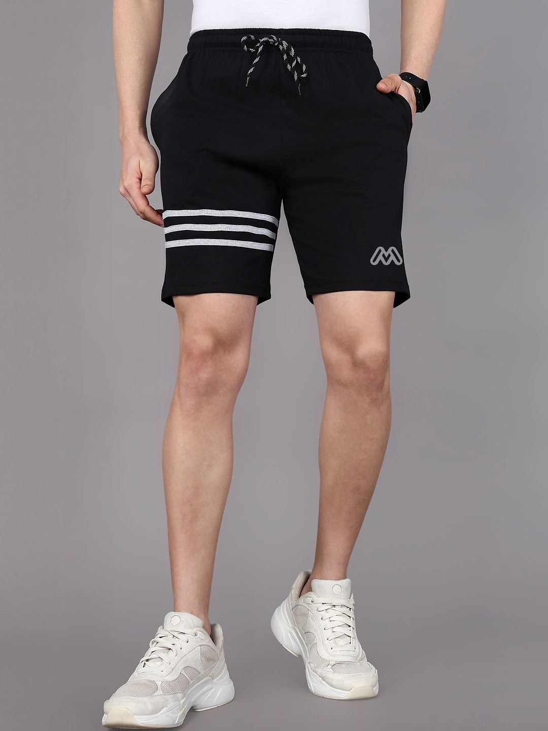 Moda Rapido Men Black Solid Sports Shorts-picture-52