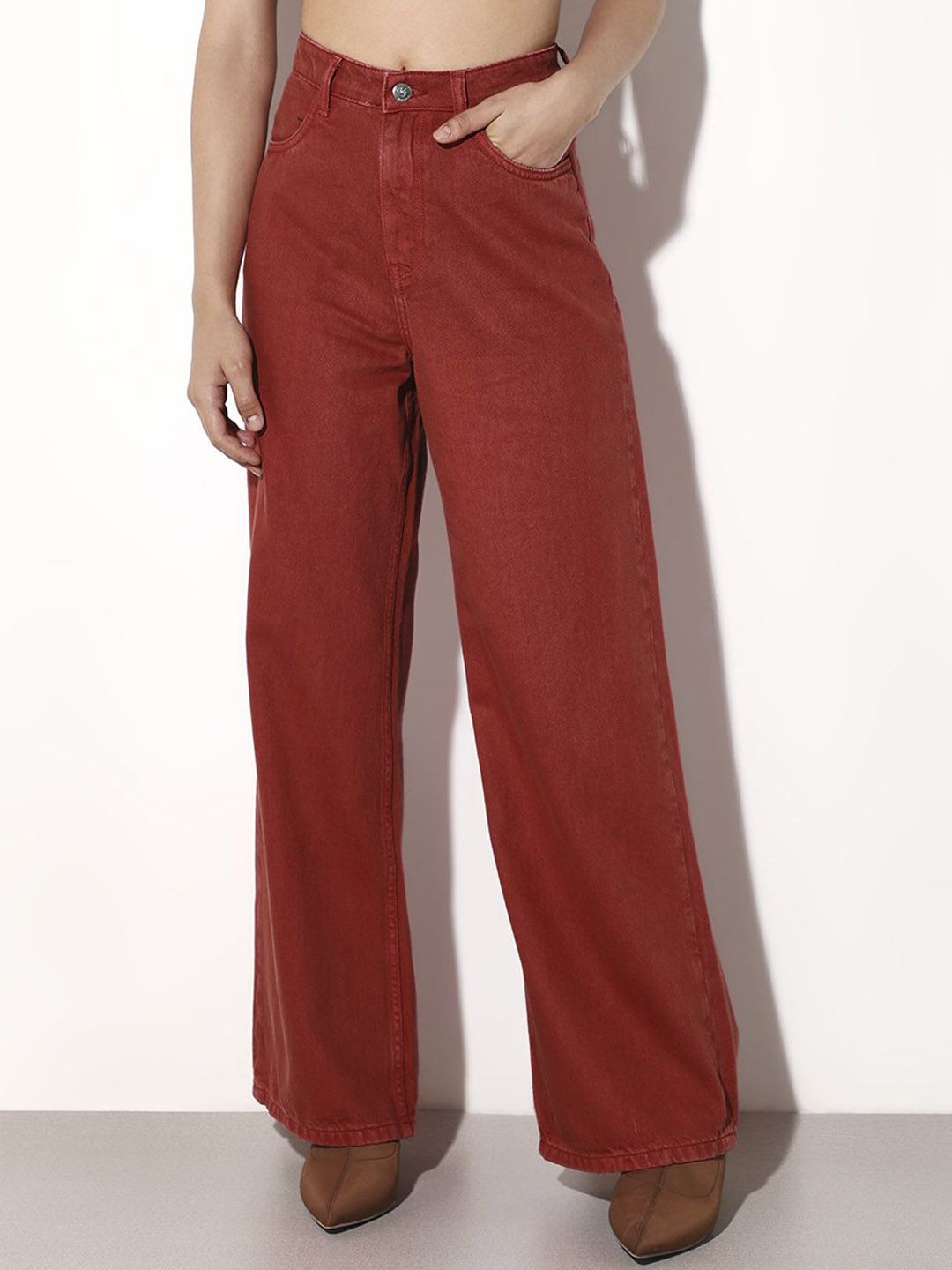 ONLY Women Wide Leg High-Rise Light Fade Cotton Jeans-picture-32