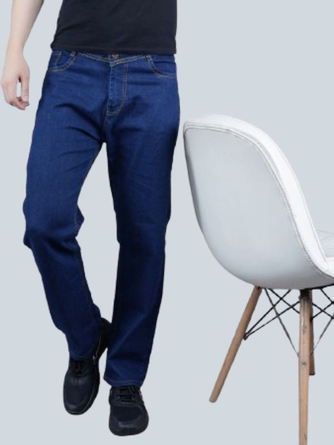 COMFITS Men Classic Relaxed Fit Mid-Rise Stretchable Jeans-picture-36