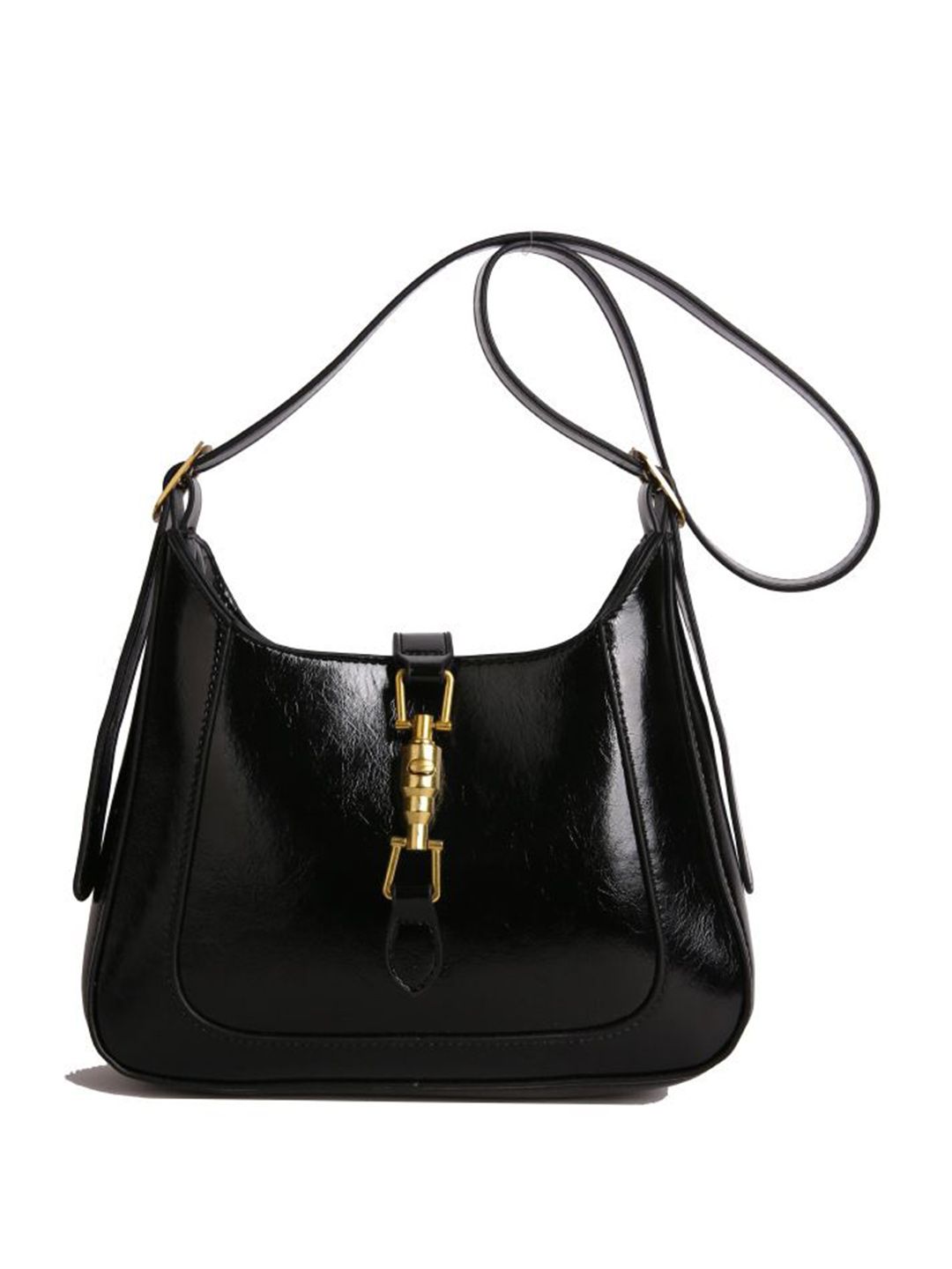 StyleCast x Revolte Women Solid Structured Buckle Detail Shoulder Bag-picture-37