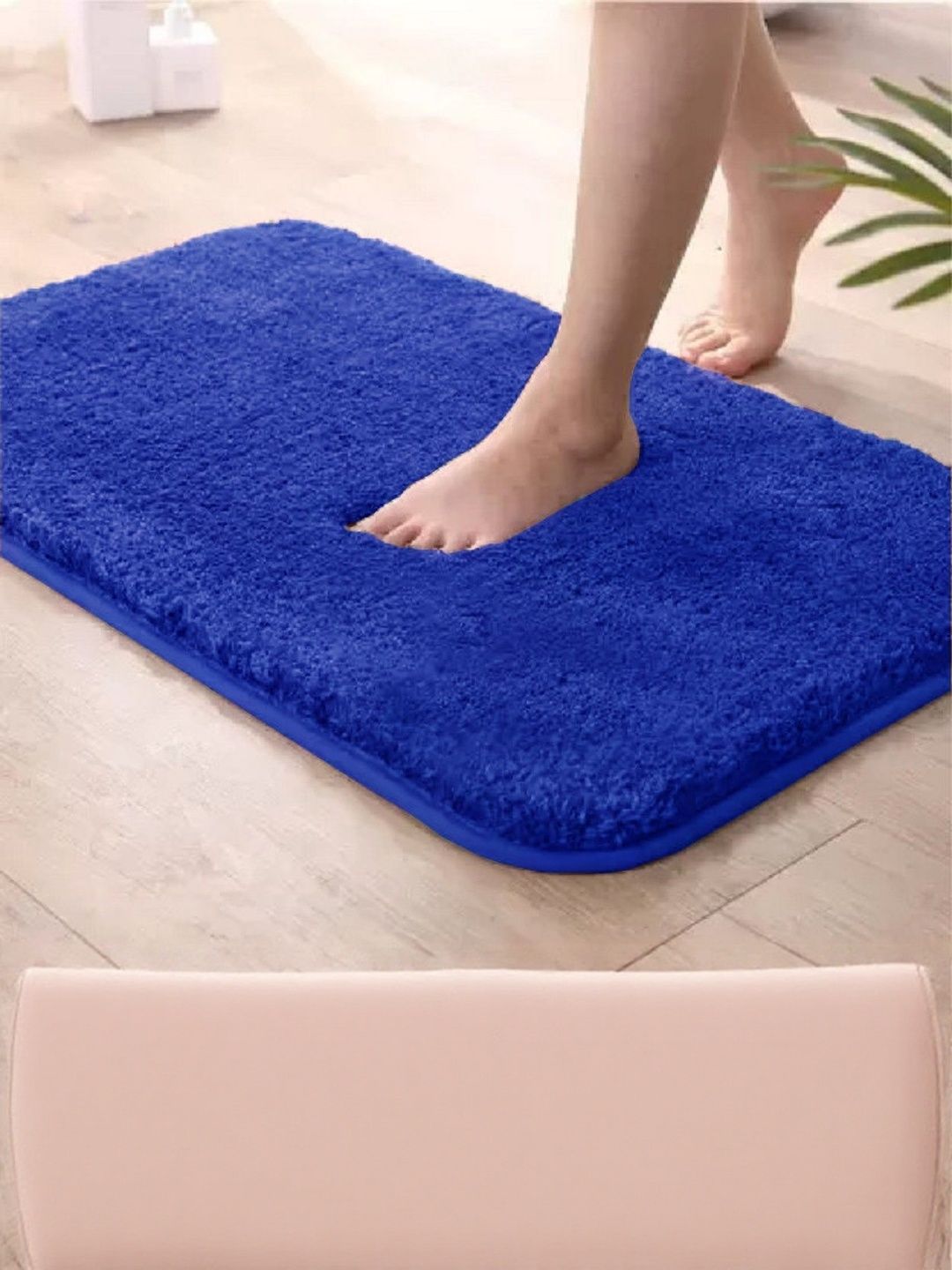 RJVT Blue Microfibre 1400 GSM Bath Rugs-image-35