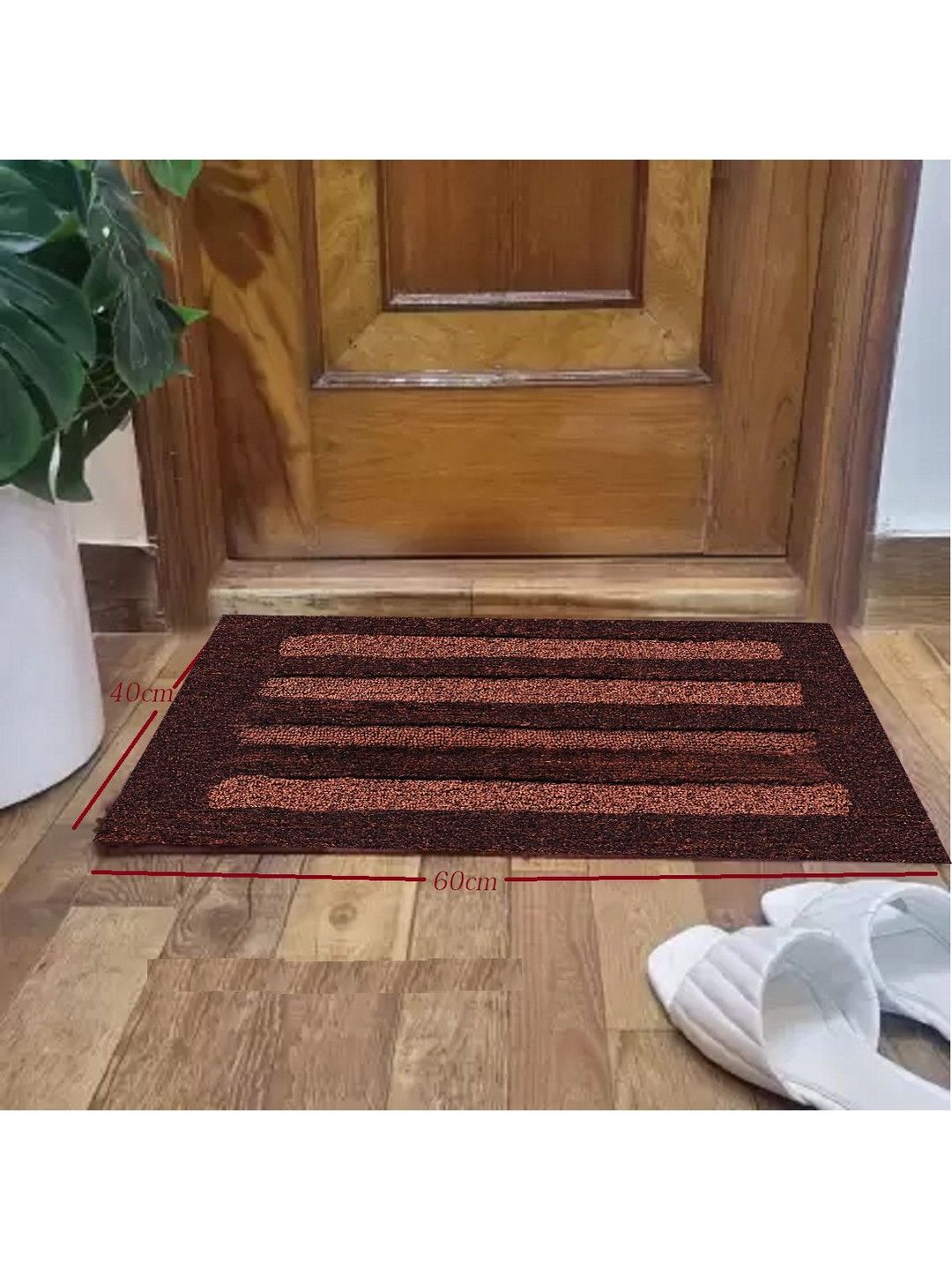 RJVT Brown Microfibre 1400 GSM Bath Rugs-image-32