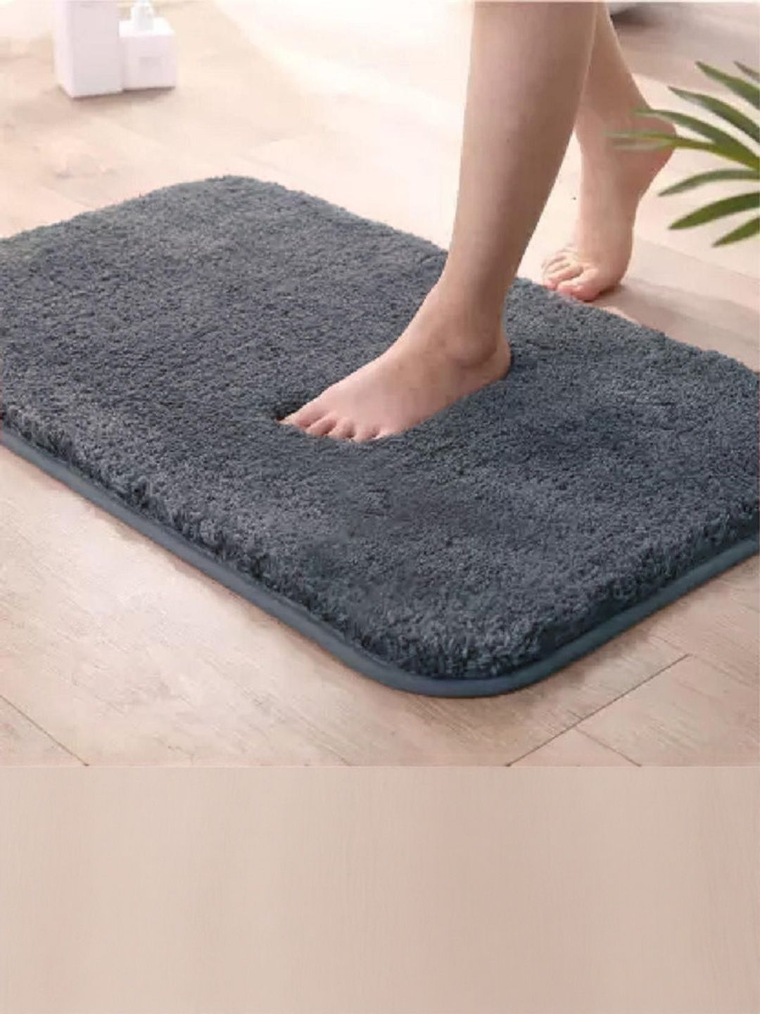 IVAZA Grey Microfibre 1400 GSM Bath Rugs-image-49