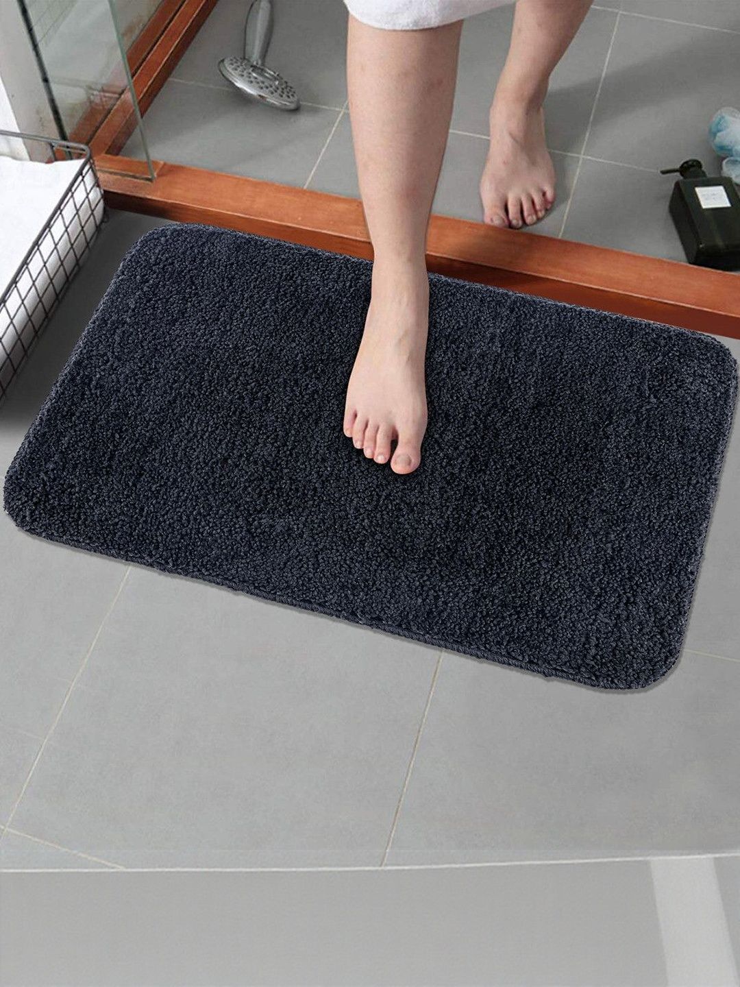IVAZA Grey Microfibre 1400 GSM Bath Rugs-image-48