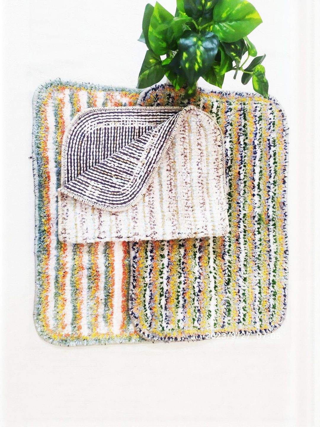 RJVT Multi Polycotton 1400 GSM Bath Rugs-picture-10