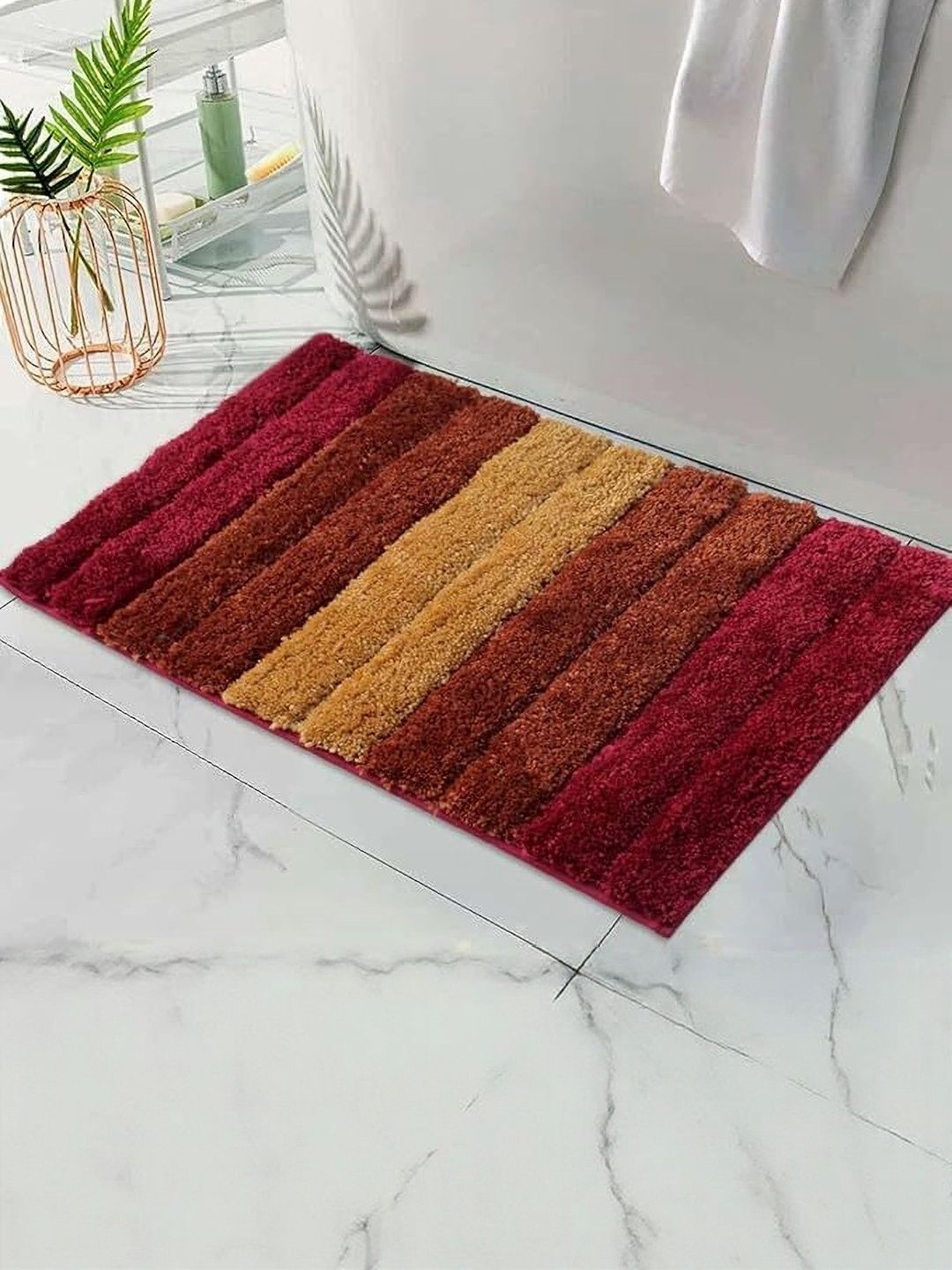 RJVT Red Microfibre 1400 GSM Bath Rugs-picture-26