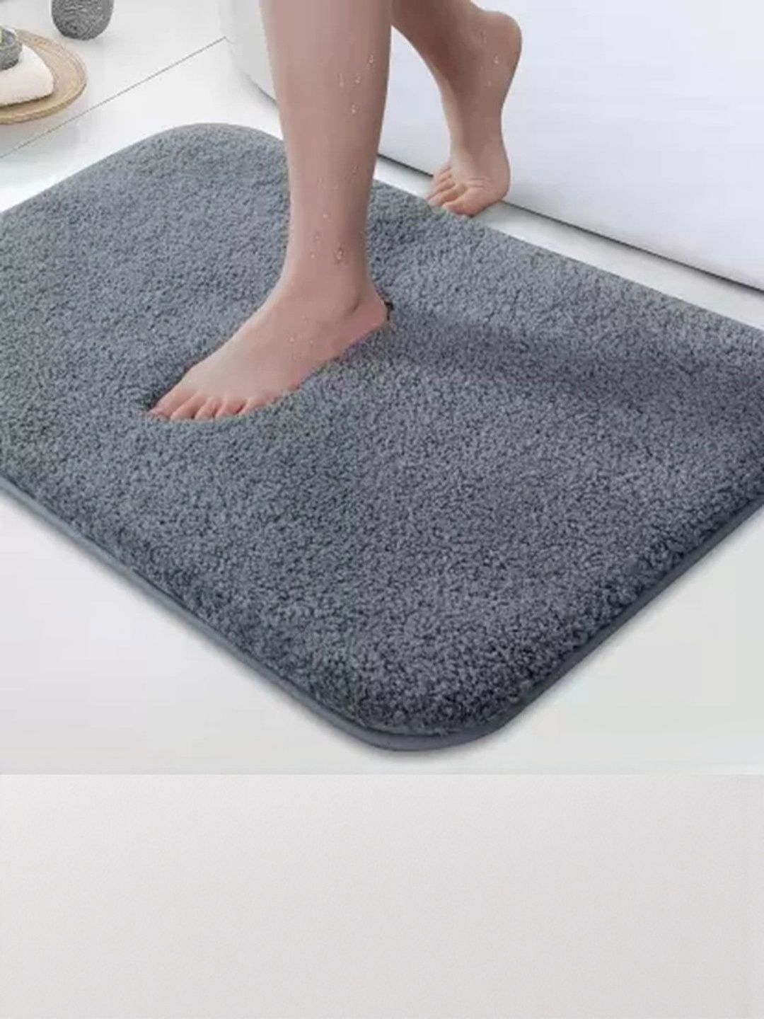 IVAZA Grey Microfibre 1400 GSM Bath Rugs-picture-23