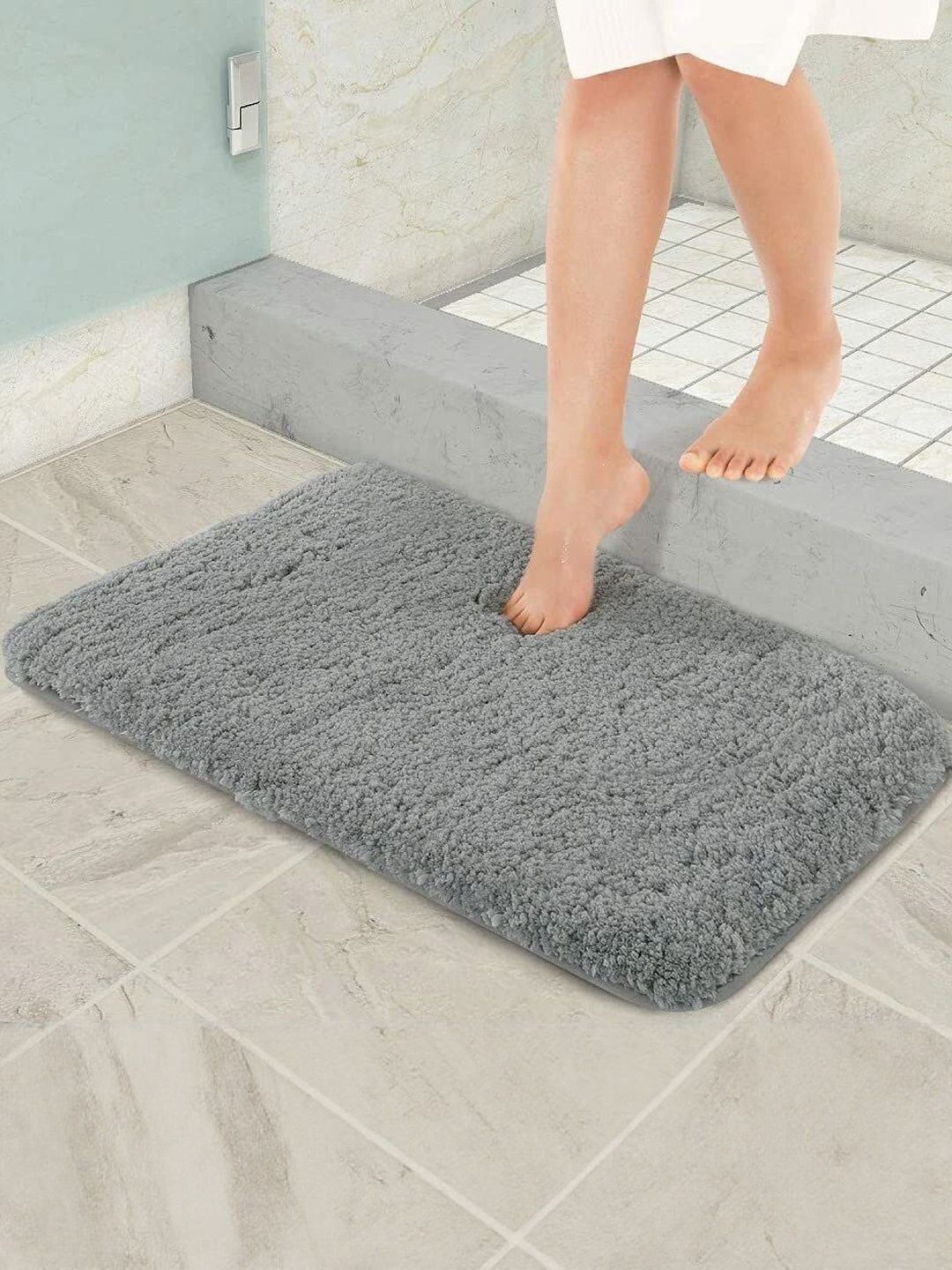 IVAZA Grey Microfibre 1400 GSM Bath Rugs-picture-40