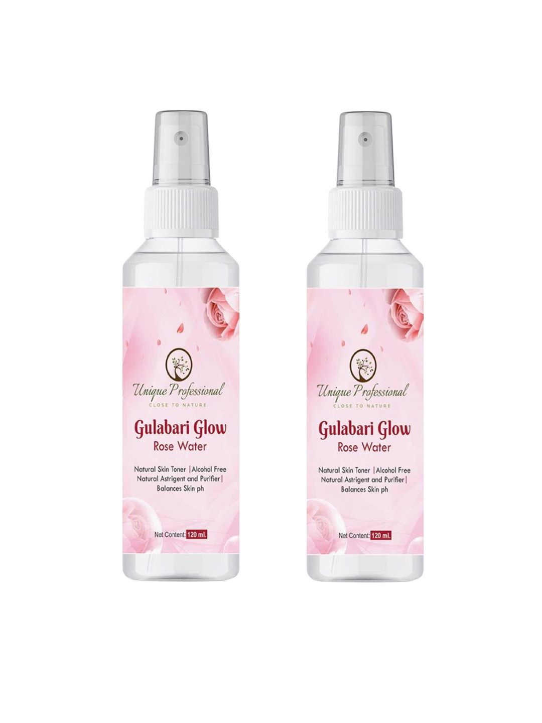 UNIQUE PROFESSIONAL Set Of 2 Gulabari Glow Rose Water Toner - 120 ml Each-picture-15