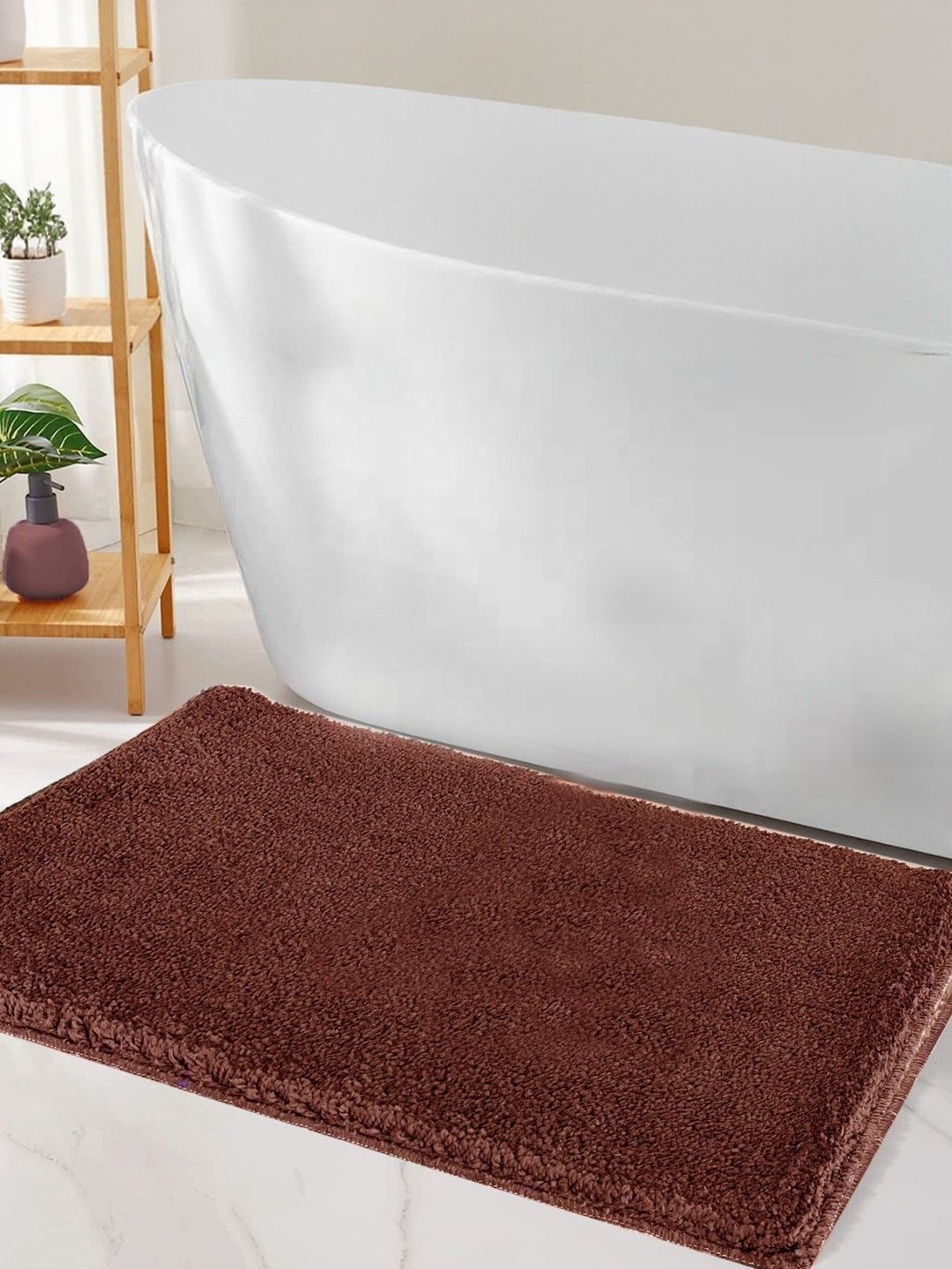 IVAZA Brown Microfibre 1400 GSM Bath Rugs-picture-5