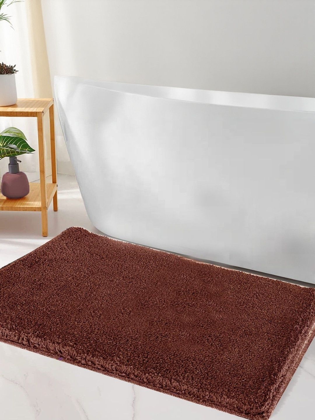 RJVT Brown Microfibre 1400 GSM Bath Rugs-picture-30