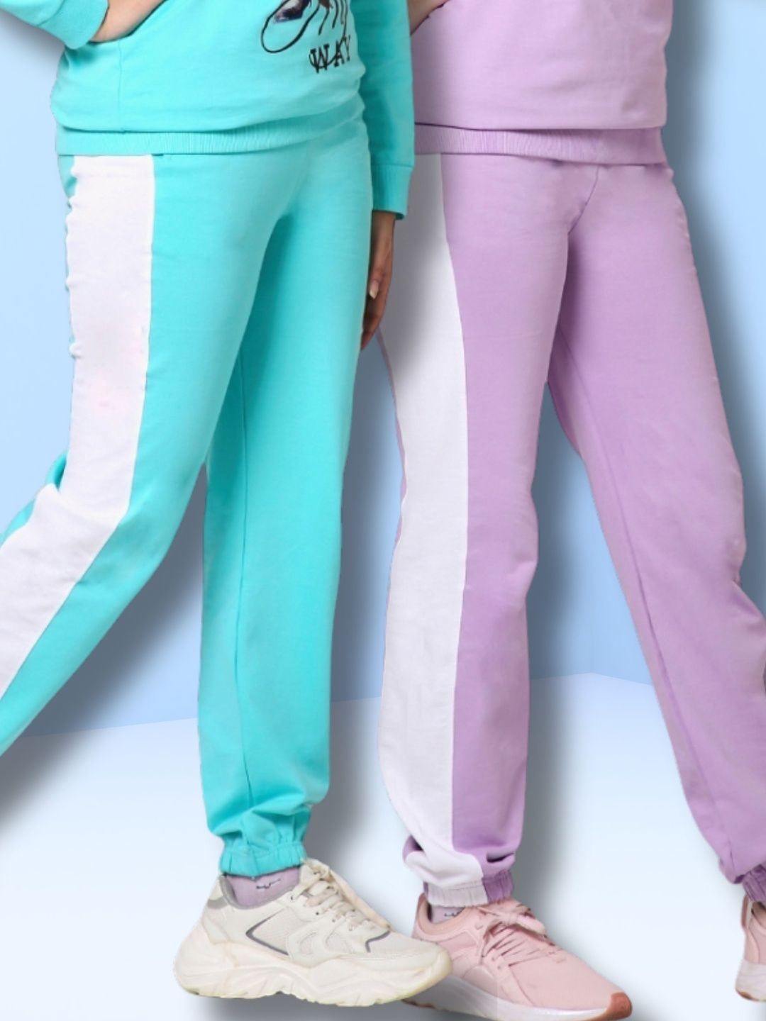 TotzTouch Girls Pack of 2 Cotton Relaxed Fit Track Pant-picture-17