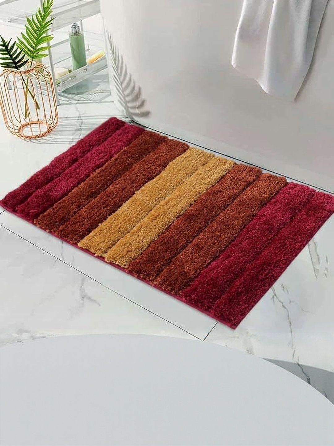 RJVT Red Microfibre 1400 GSM Bath Rugs-picture-16