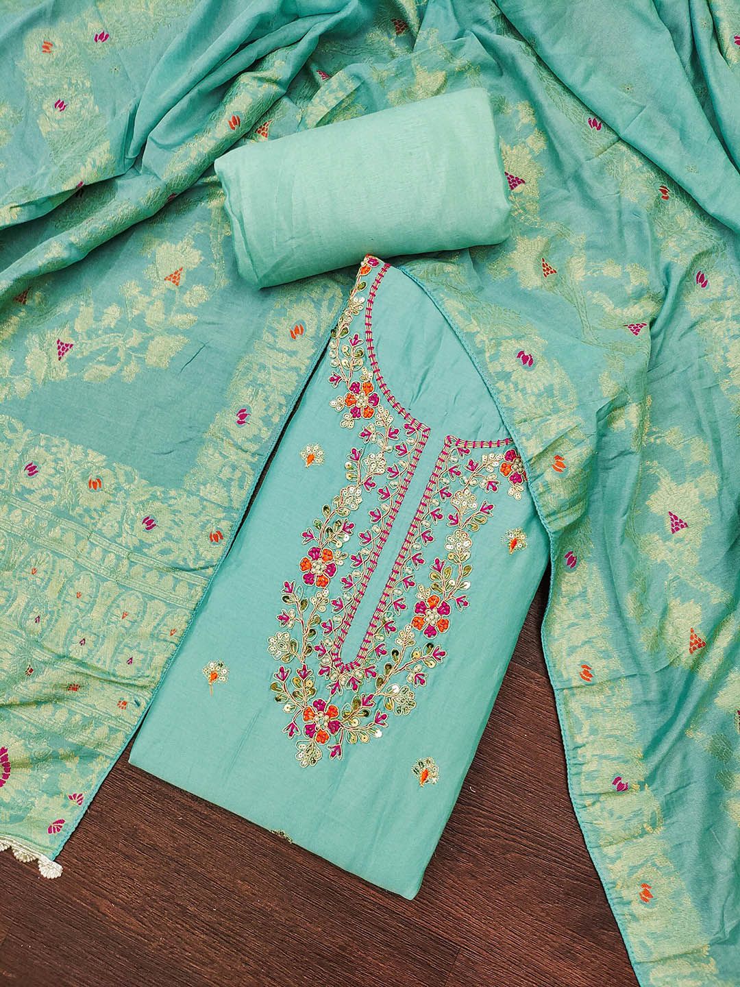 Maroosh Floral Embroidered Unstitched Dress Material-image-47