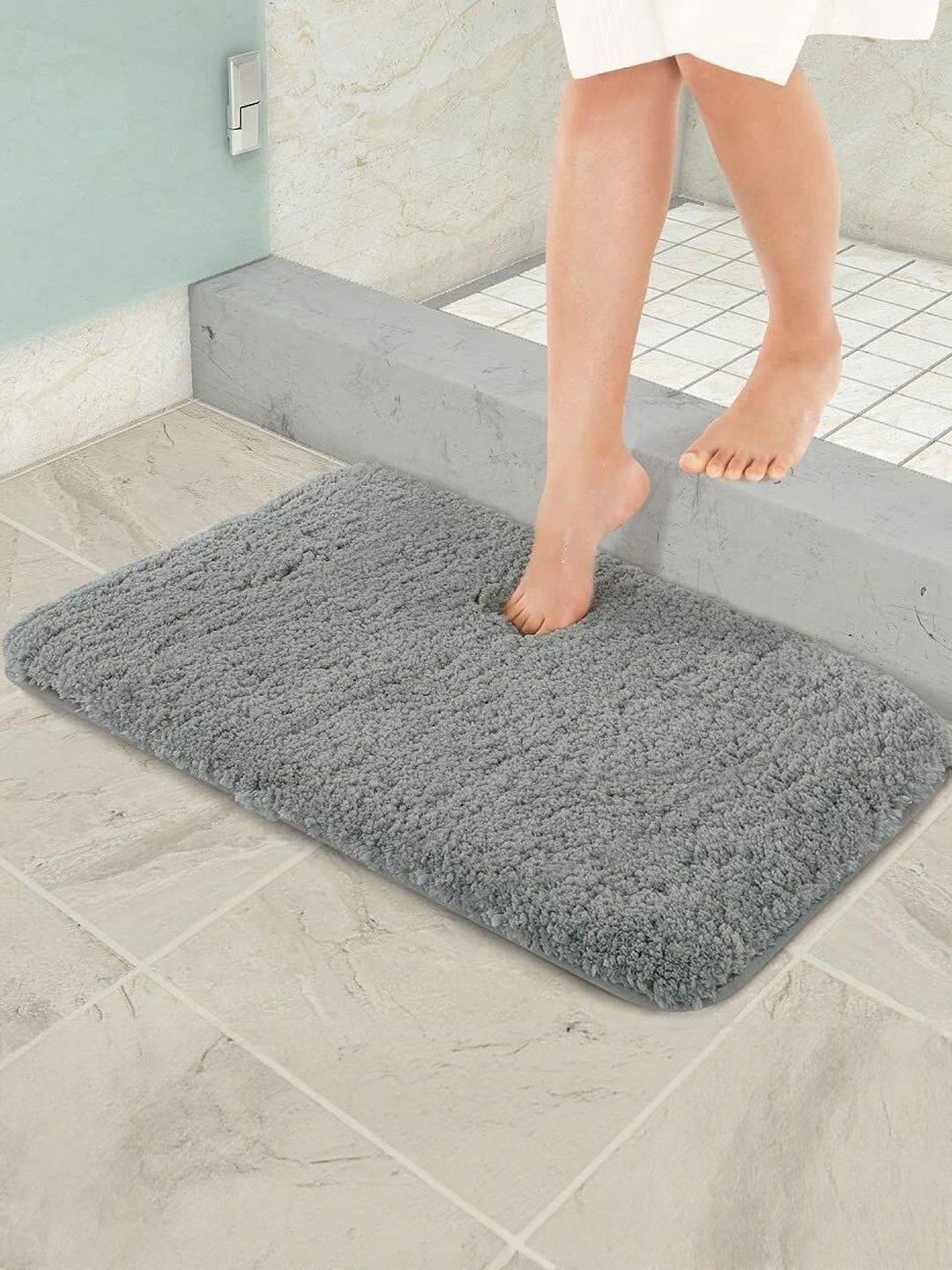 RJVT Grey Microfibre 1400 GSM Bath Rugs-picture-20