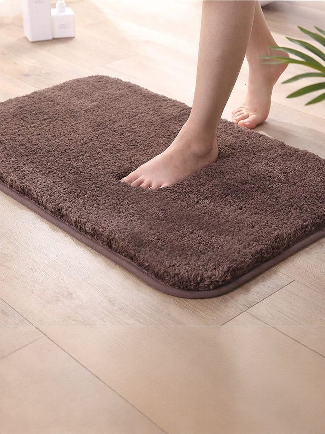 IVAZA Brown Microfibre 1400 GSM Bath Rugs-picture-42