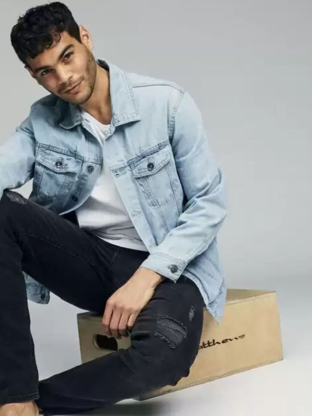 Mevan Men Blue Cotton Denim Jacket-image-12