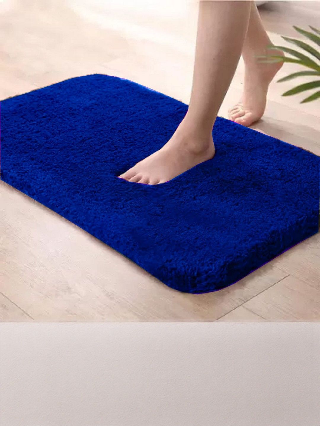 RJVT Blue Polyester 1400 GSM Bath Rugs-image-47