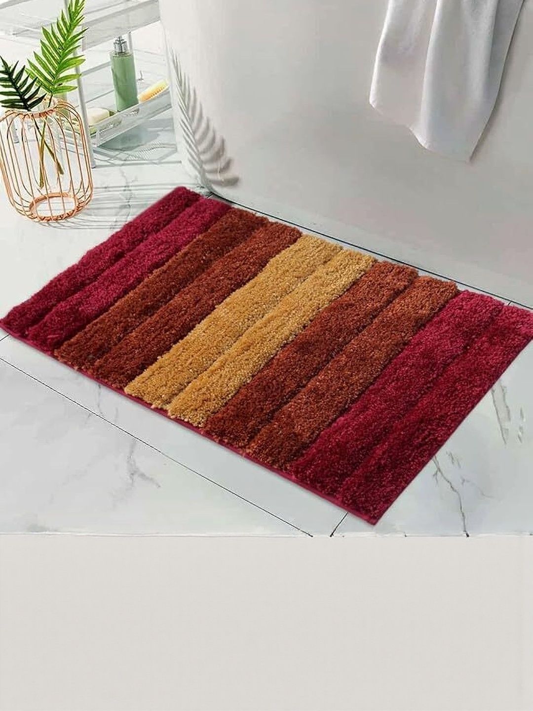 RJVT Red Microfibre 1400 GSM Bath Rugs-picture-20