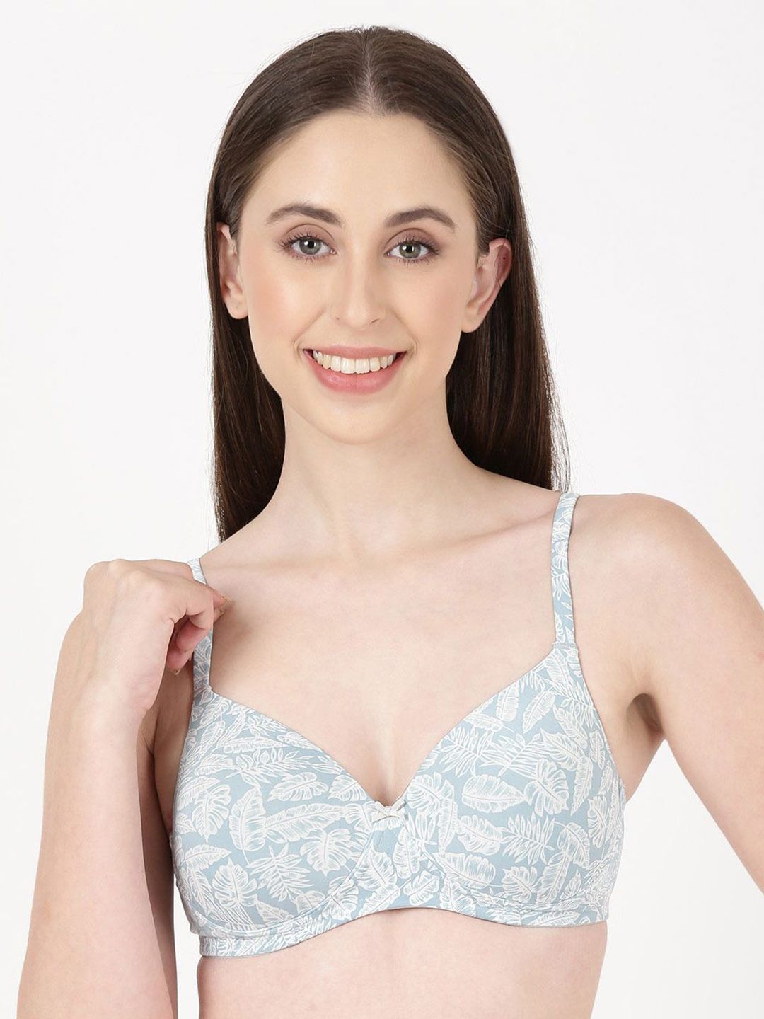 BLOSSOM Floral Printed Medium Coverage Lightly Padded Bra-picture-11