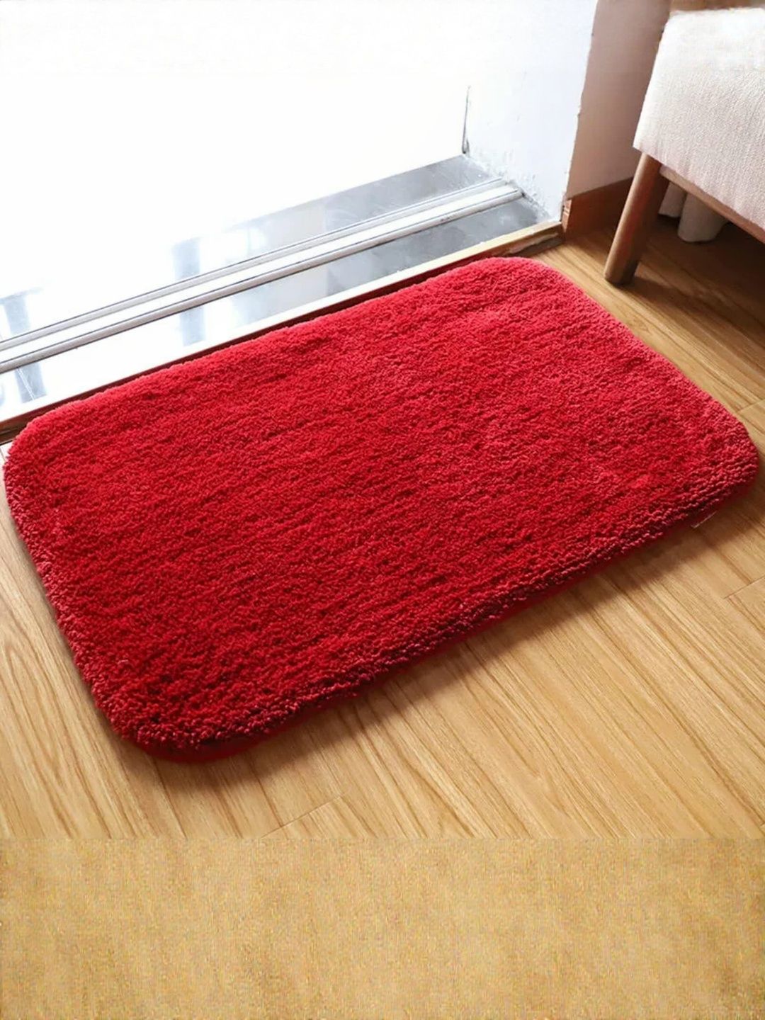 IVAZA Red Microfibre 1400 GSM Bath Rugs-picture-37