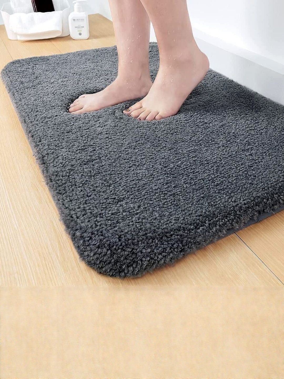 RJVT Grey Cotton 1400 GSM Bath Rugs-picture-6