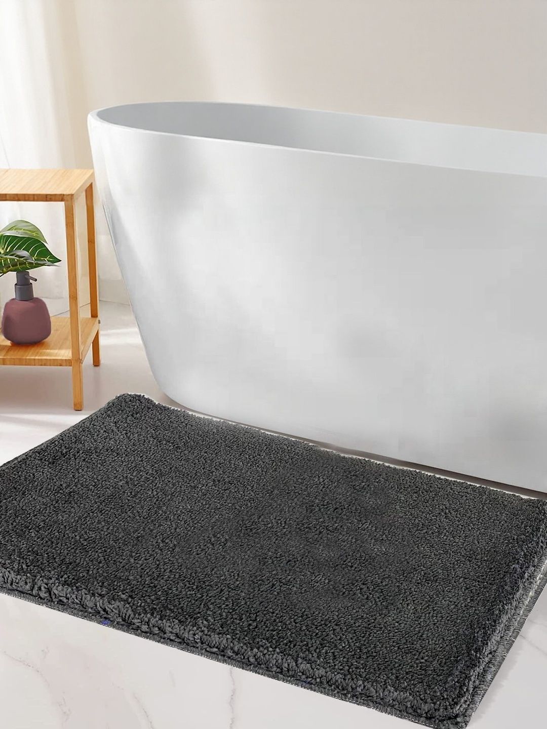 IVAZA Grey Microfibre 1400 GSM Bath Rugs-picture-0
