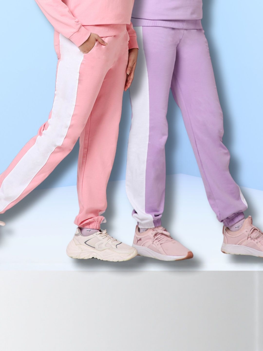 TotzTouch Girls Pack of 2 Cotton Track Pant-picture-29