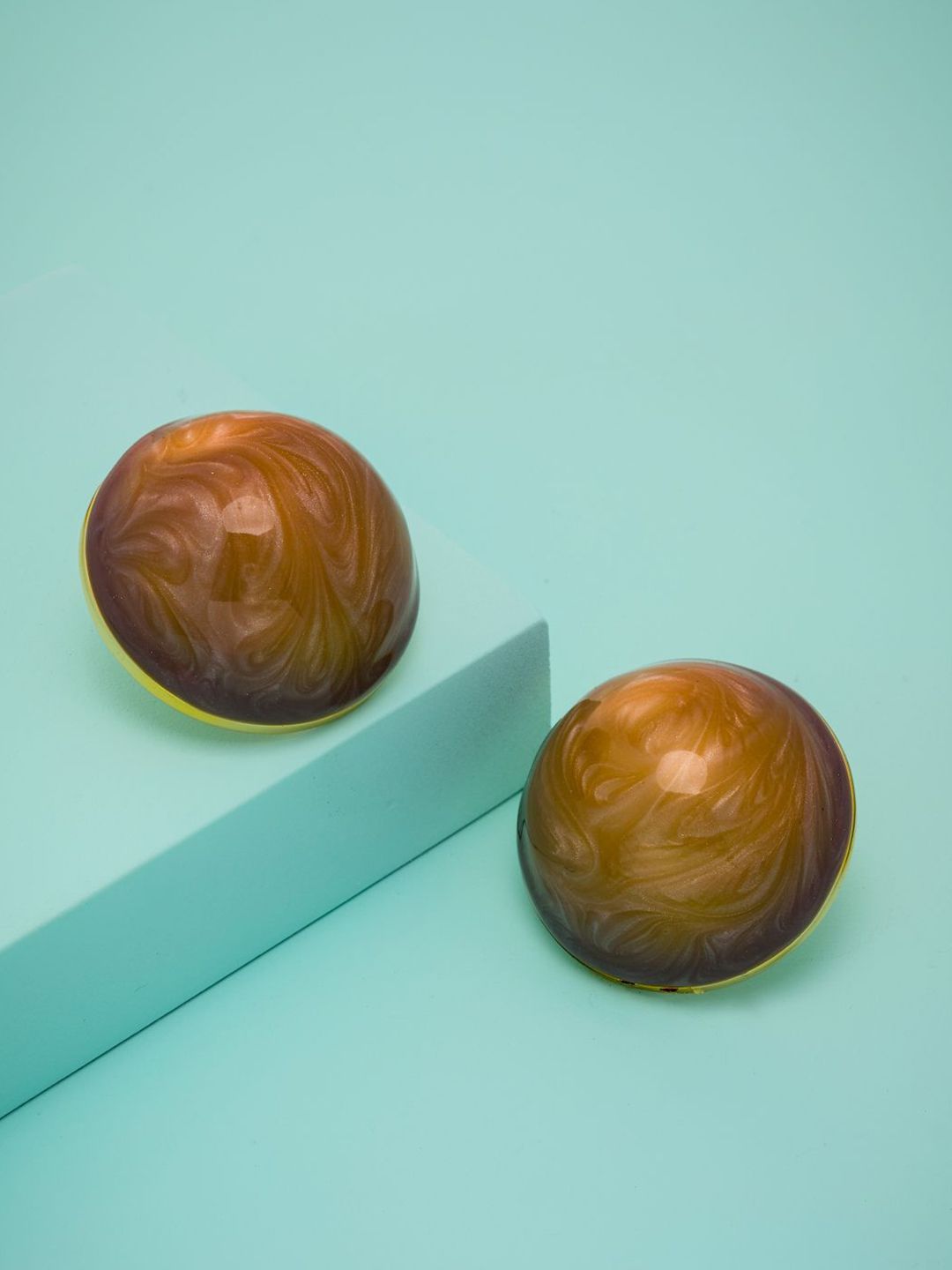 Kushal's Fashion Jewellery Gold-Plated Zircon Studded Classic Studs-picture-13