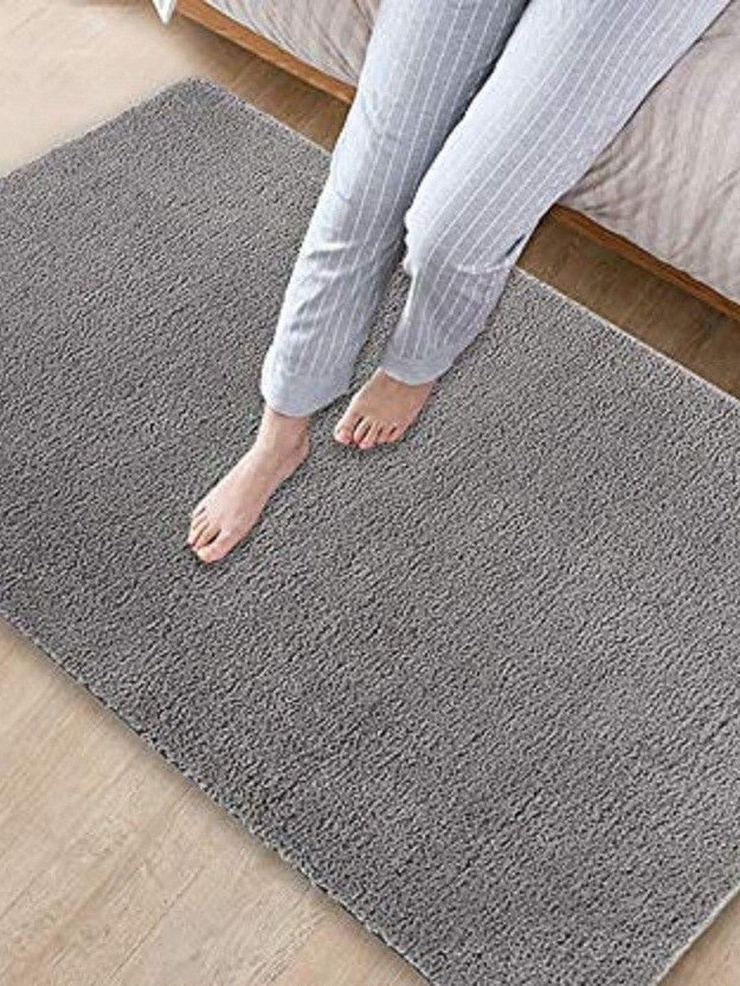 IVAZA Grey Microfibre 1400 GSM Bath Rugs-picture-41