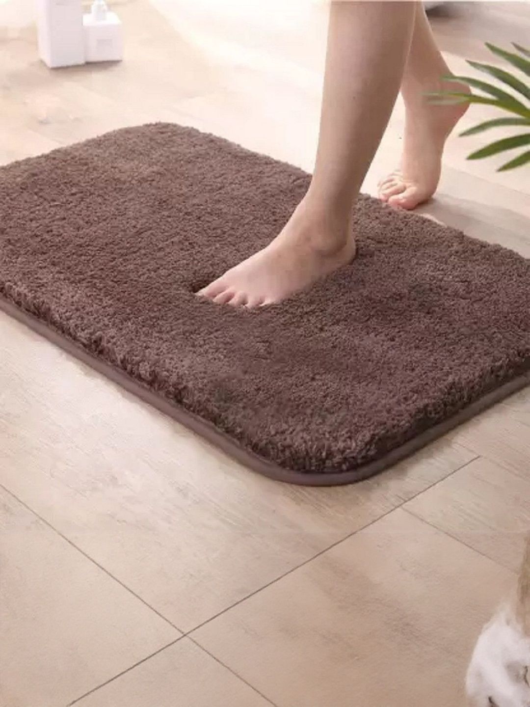 IVAZA Brown Microfibre 1400 GSM Bath Rugs-image-42
