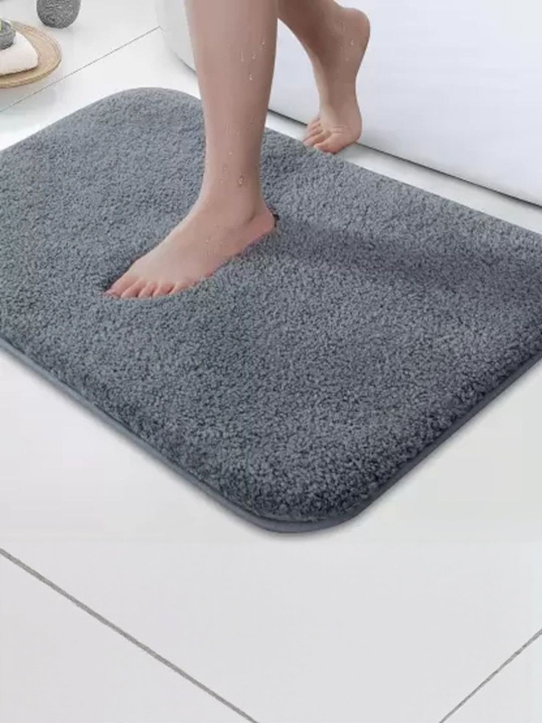 IVAZA Grey Microfibre 1400 GSM Bath Rugs-picture-35