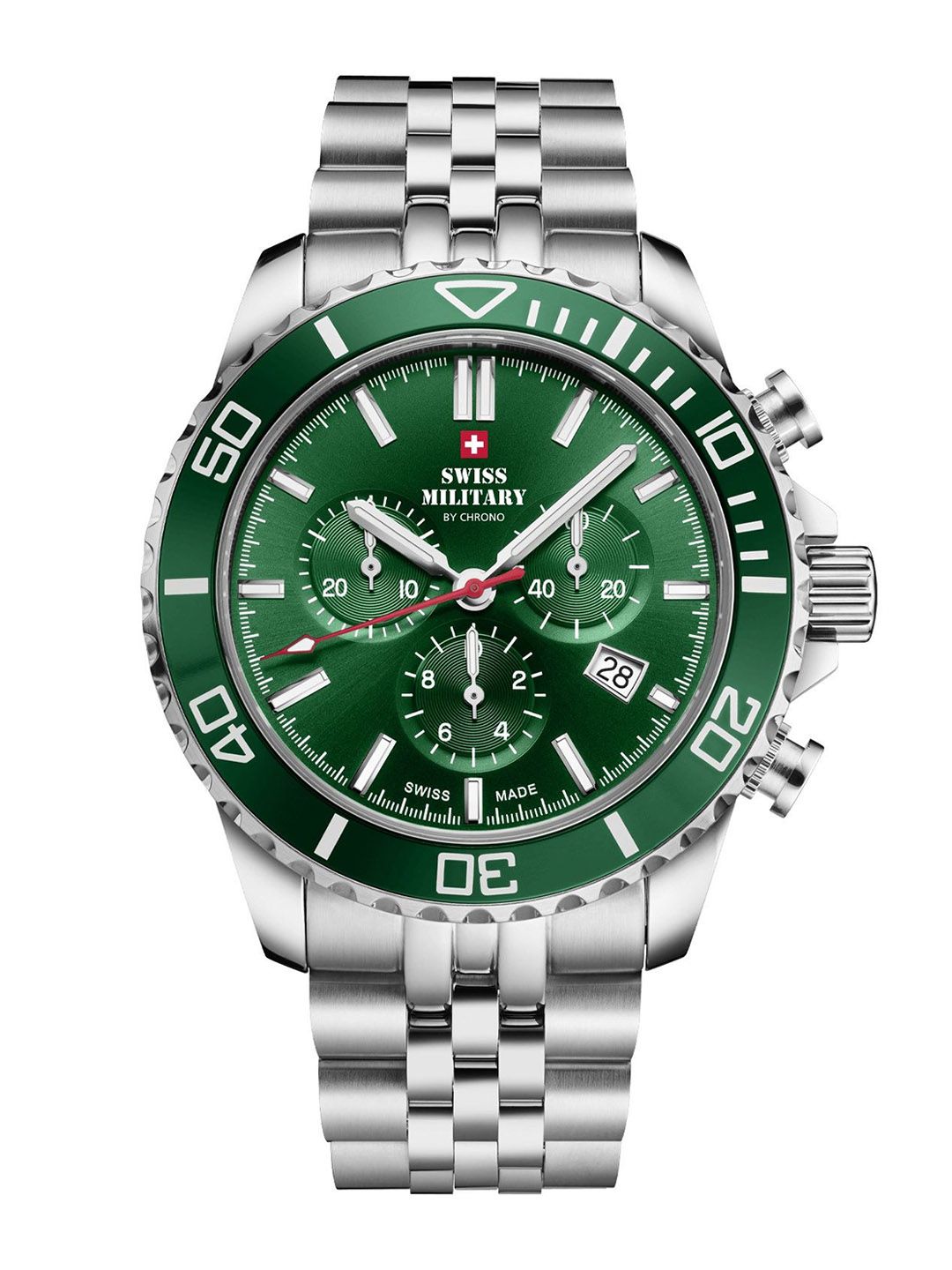 Swiss Military by Chrono Men Dial & Stainless Steel Bracelet Style Straps Analogue Watch SM34103.04-picture-20